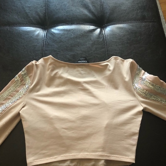 Bebé sequin long sleeve crop top - Picture 3 of 3